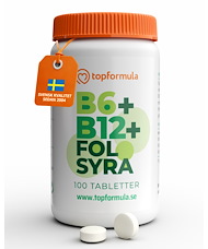 Topformula Topformula | B6+B12+Folsyra | 100 tabletter