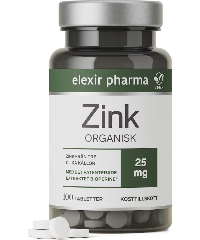 Elexir Pharma Elexir Pharma | Organisk Zink 25 mg
