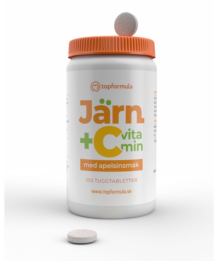 Topformula Topformula | Järn + Vitamin C Tugg | 100 tabletter
