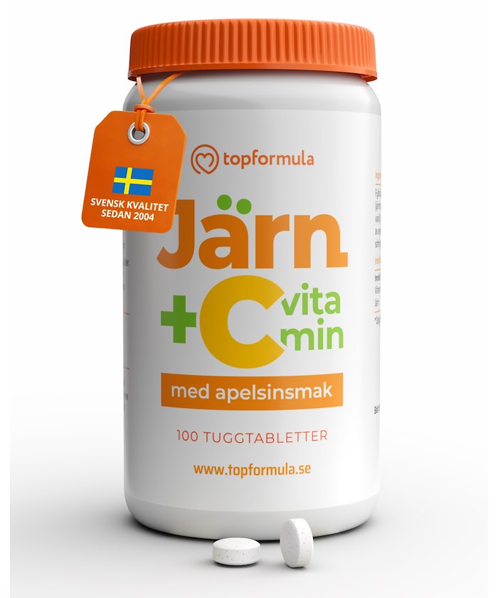 Topformula Topformula | Järn + Vitamin C Tugg | 100 tabletter