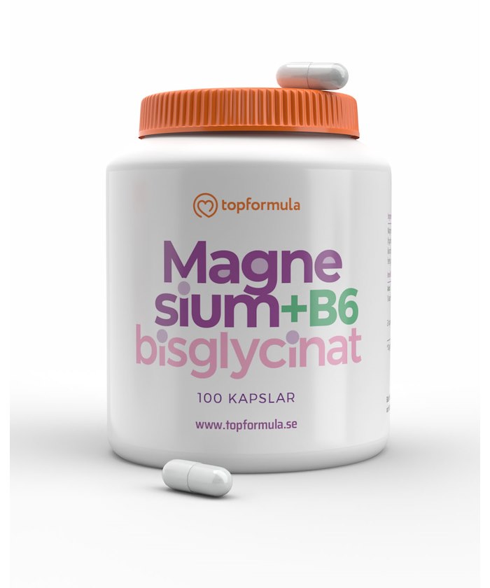 Topformula Topformula | Magnesiumbisglycinat + B6 | 100 kapslar
