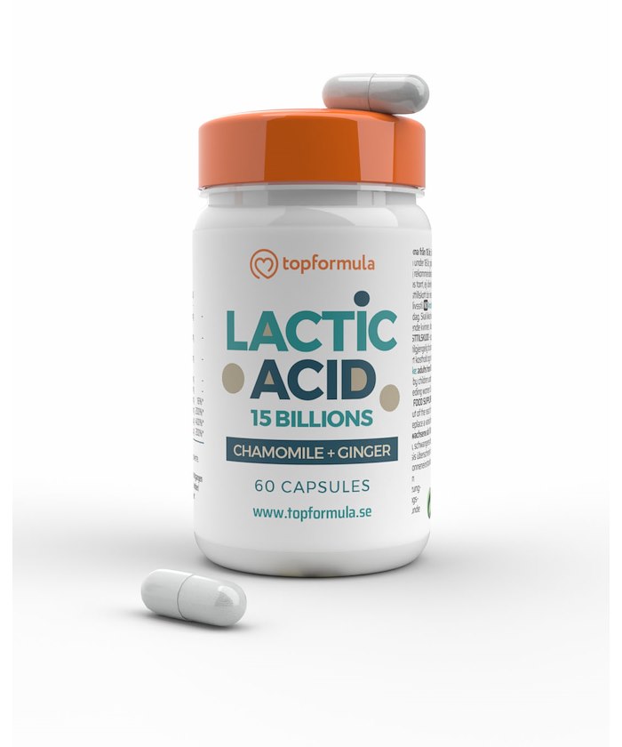 Topformula Topformula | Mjölksyra 15 miljarder + Kamomill & Ingefära | 60 kapslar