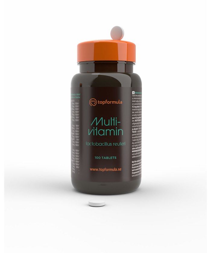 Topformula Topformula | Multivitamin + Lactobacillus Reuteri | 100 tabletter